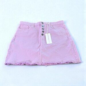 Just Black Denim Button Down A Line Skirt Size Large